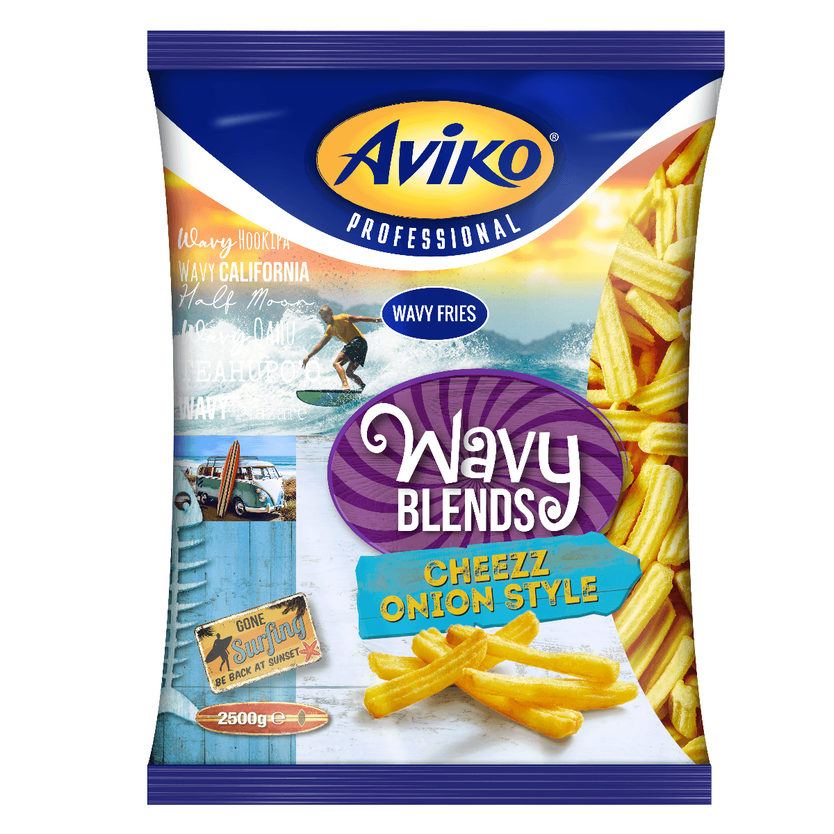 Aviko Wavy Blends Cheezz&Onion Style hullamos_burgonyahasabok_ropogos_sajtizuhagymas_bevonattal